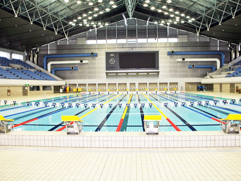 レインボープールの競泳プールの写真