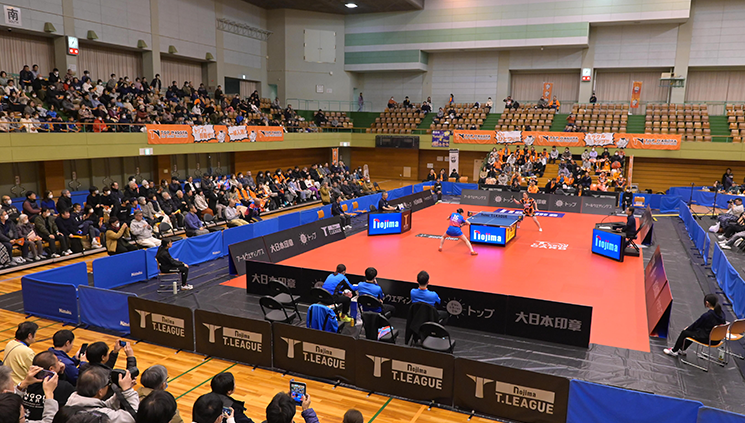 トップおとめピンポンズ名古屋が主に試合をしている会場：春日井市総合体育館の写真