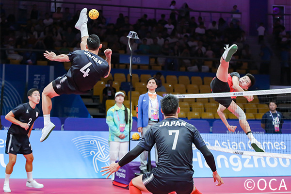 セパタクローの競技風景