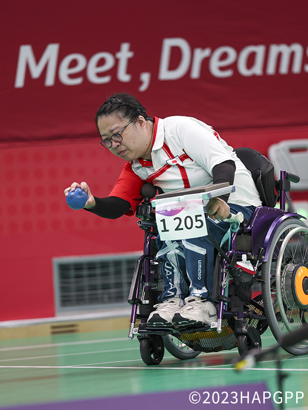 ボッチャの競技風景