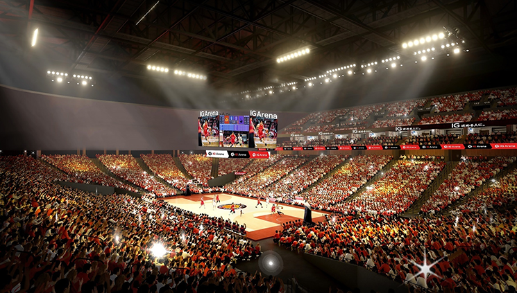 名古屋ダイヤモンドドルフィンズの本拠地：IGアリーナの写真