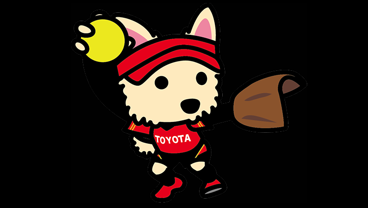 トヨタレッドテリアーズのマスコットキャラクター：ルーキーちゃん