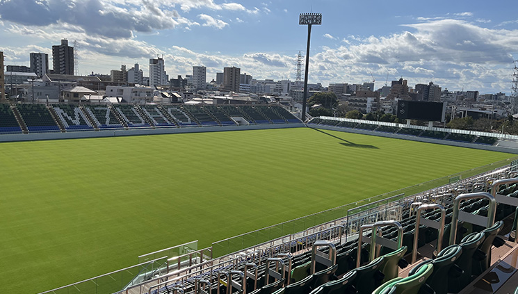 トヨタヴェルブリッツの本拠地：瑞穂ラグビー場の写真