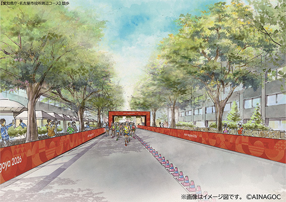 競歩のコースイメージ図