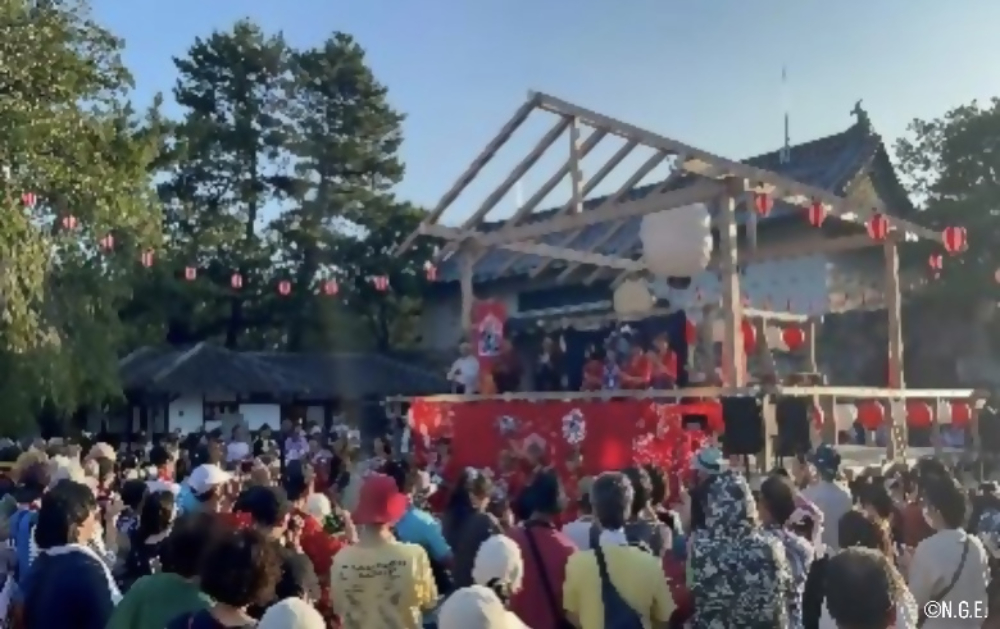夏の風物詩「名古屋城夏まつり」と、名古屋グランパス「鯱の大祭典」のコラボイベント、「グランパスデー」の様子